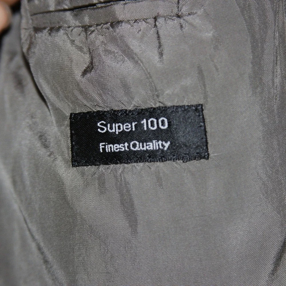 Hugo Boss Blazer Mens 40R Gray‎ Super 100 Wool Single Breasted Flawed